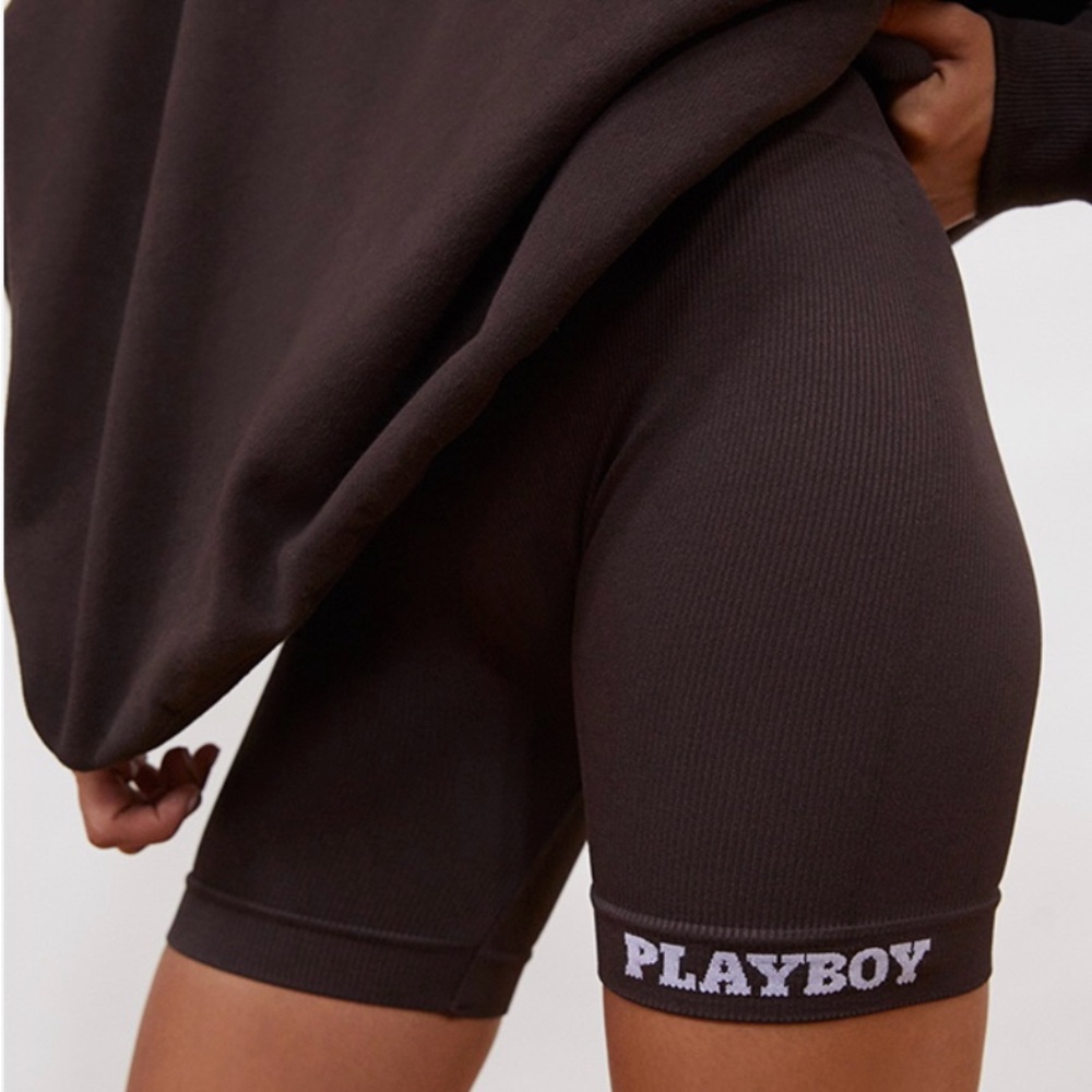 PLAYBOY Brown Bike Shorts by PAC SUN XS